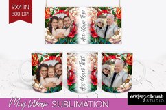 Stained Glass Photo Mug Wrap PNG - Flowers Picture Frame Mug Product Image 1