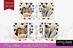Valentines Day Photo Mug Wrap PNG - Heart Picture Frame Mug Product Image 1