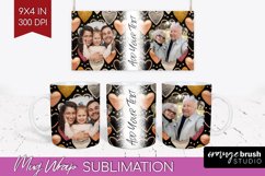 Valentines Day Photo Mug Wrap PNG - Heart Picture Frame Mug Product Image 1