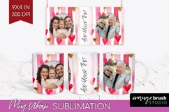 Valentines Day Photo Mug Wrap PNG - Heart Picture Frame Mug Product Image 1