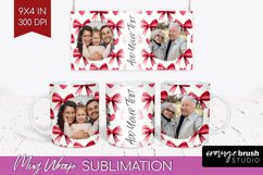 Valentines Day Photo Mug Wrap PNG - Heart Picture Frame Mug Product Image 1