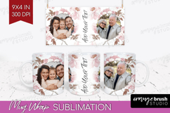Floral Photo Mug Wrap PNG - Peony Flower Picture Frame Mug Product Image 1