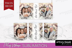 Floral Photo Mug Wrap PNG - Peony Flower Picture Frame Mug Product Image 1