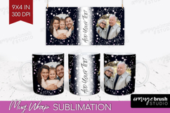 Retro Flowers Photo Mug Wrap PNG - Floral Picture Frame Mug Product Image 1