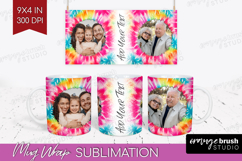 Tie Dye Photo Mug Wrap PNG - Rainbow Picture Frame Mug Product Image 1