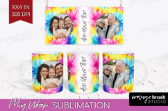 Tie Dye Photo Mug Wrap PNG - Rainbow Picture Frame Mug Product Image 1