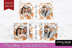 Pumpkun Photo Mug Wrap PNG - Fall Picture Frame Mug Product Image 1