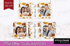 Pumpkun Photo Mug Wrap PNG - Fall Picture Frame Mug Product Image 1