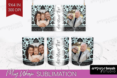 Folk Flowers Photo Mug Wrap PNG - Floral Picture Frame Mug Product Image 1