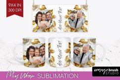Rose Photo Mug Wrap PNG - Floral Picture Frame Mug Product Image 1