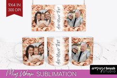 Rose Photo Mug Wrap PNG - Floral Picture Frame Mug Product Image 1