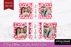 Heart Pattern Photo Mug Wrap PNG - Valentines Day Picture Product Image 1