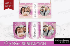 Heart Pattern Photo Mug Wrap PNG - Valentines Day Picture Product Image 1