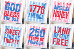 Distressed Striped 4th Of July Png | Retro American 250 Png Product Image 1