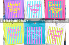 Summer Vibes Png Bundle | Neon Trendy Summer Beach Shirt Product Image 2