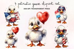 Patriotic Goose Clipart PNG Product Image 1