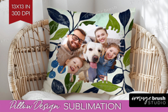 Eucalyptus Photo Pillow PNG - Botanical Picture Frame Pillow Product Image 1