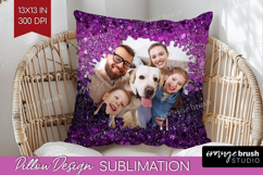 Glitter Photo Pillow PNG - Sparkle Picture Frame Pillow Product Image 1