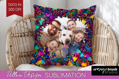 Glitter Photo Pillow PNG - Sparkle Picture Frame Pillow Product Image 1
