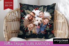 Poinsettia Christmas Photo Pillow PNG - Christmas Poinsettia Product Image 1