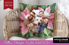 Poinsettia Christmas Photo Pillow PNG - Christmas Poinsettia Product Image 1