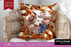 Rose Gold Photo Pillow PNG - Abstract Picture Frame Pillow Product Image 1