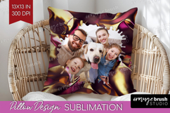 Rose Gold Photo Pillow PNG - Abstract Picture Frame Pillow Product Image 1