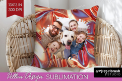 Rose Gold Photo Pillow PNG - Abstract Picture Frame Pillow Product Image 1