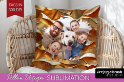 Rose Gold Photo Pillow PNG - Abstract Picture Frame Pillow Product Image 1