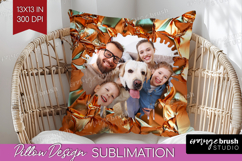 Rose Gold Photo Pillow PNG - Abstract Picture Frame Pillow Product Image 1