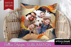 Rose Gold Photo Pillow PNG - Abstract Picture Frame Pillow Product Image 1