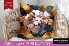 Rose Gold Photo Pillow PNG - Abstract Picture Frame Pillow Product Image 1