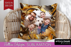 Rose Gold Photo Pillow PNG - Abstract Picture Frame Pillow Product Image 1