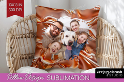 Rose Gold Photo Pillow PNG - Abstract Picture Frame Pillow Product Image 1