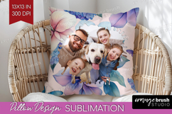 Floral Photo Pillow PNG - Sping Flowers Picture Frame Pillow Product Image 1