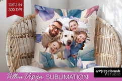 Floral Photo Pillow PNG - Sping Flowers Picture Frame Pillow Product Image 1