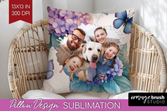 Floral Photo Pillow PNG - Sping Flowers Picture Frame Pillow Product Image 1