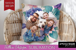 Floral Photo Pillow PNG - Sping Flowers Picture Frame Pillow Product Image 1