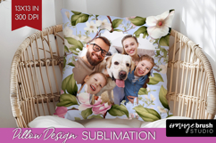 Spring Photo Pillow PNG - Flowers Picture Frame Pillow Cover Product Image 1