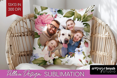 Spring Photo Pillow PNG - Flowers Picture Frame Pillow Cover Product Image 1