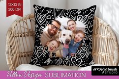 Valentines Day Photo Pillow PNG - Heart Picture Frame Pillow Product Image 1