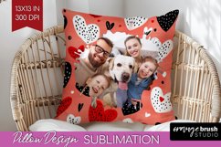 Valentines Day Photo Pillow PNG - Heart Picture Frame Pillow Product Image 1