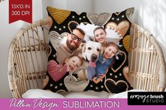 Valentines Day Photo Pillow PNG - Heart Picture Frame Pillow Product Image 1