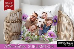 Wildflowers Photo Pillow PNG - Floral Picture Frame Pillow Product Image 1