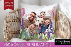 Wildflowers Photo Pillow PNG - Floral Picture Frame Pillow Product Image 1