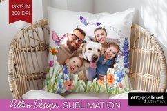 Wildflowers Photo Pillow PNG - Floral Picture Frame Pillow Product Image 1