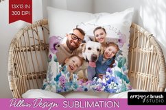 Wildflowers Photo Pillow PNG - Floral Picture Frame Pillow Product Image 1