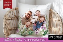 Wildflowers Photo Pillow PNG - Floral Picture Frame Pillow Product Image 1