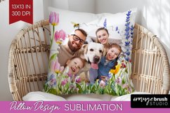 Wildflowers Photo Pillow PNG - Floral Picture Frame Pillow Product Image 1