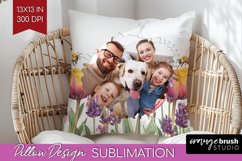 Wildflowers Photo Pillow PNG - Floral Picture Frame Pillow Product Image 1